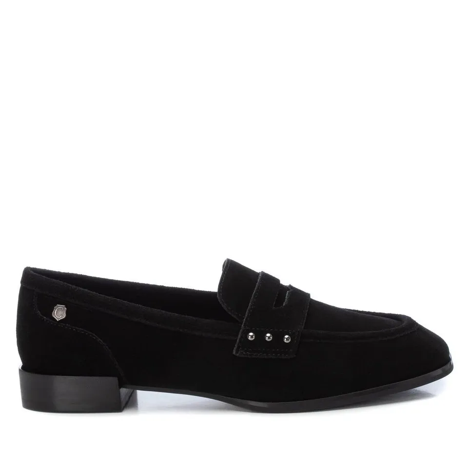 Carmela 16198703 mocassin femme noir cuir velours