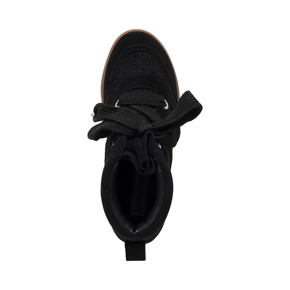 Steve Madden Mables Sneaker baskets daim noir talon 2,5 cm
