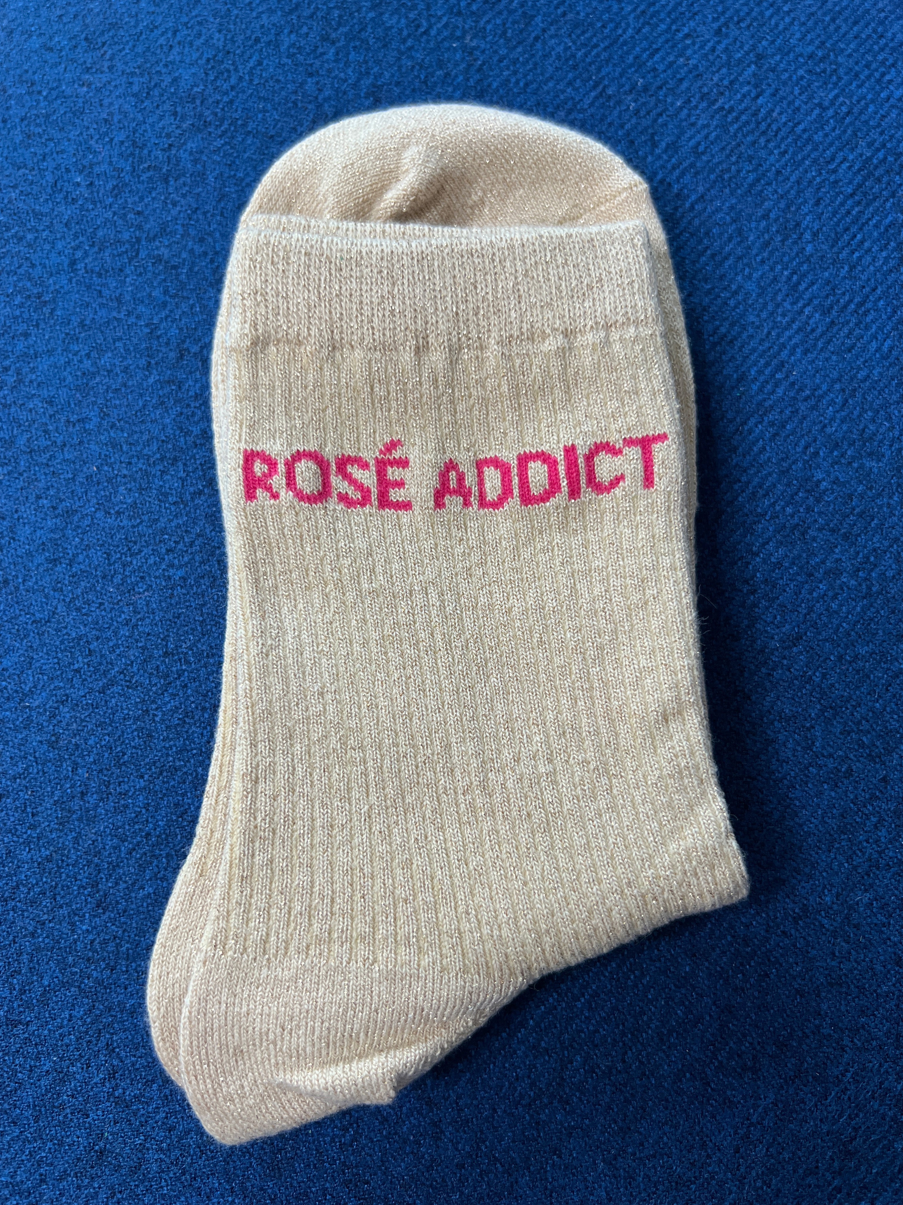 Coralie Masson Rosé Addict chaussettes paillettes coton lurex
