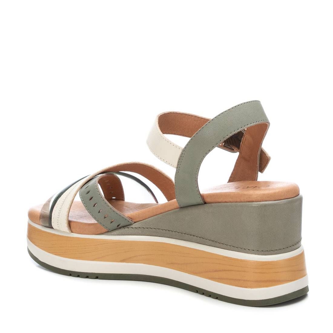 Carmela 16057404 sandale cuir verte compensée 8 cm