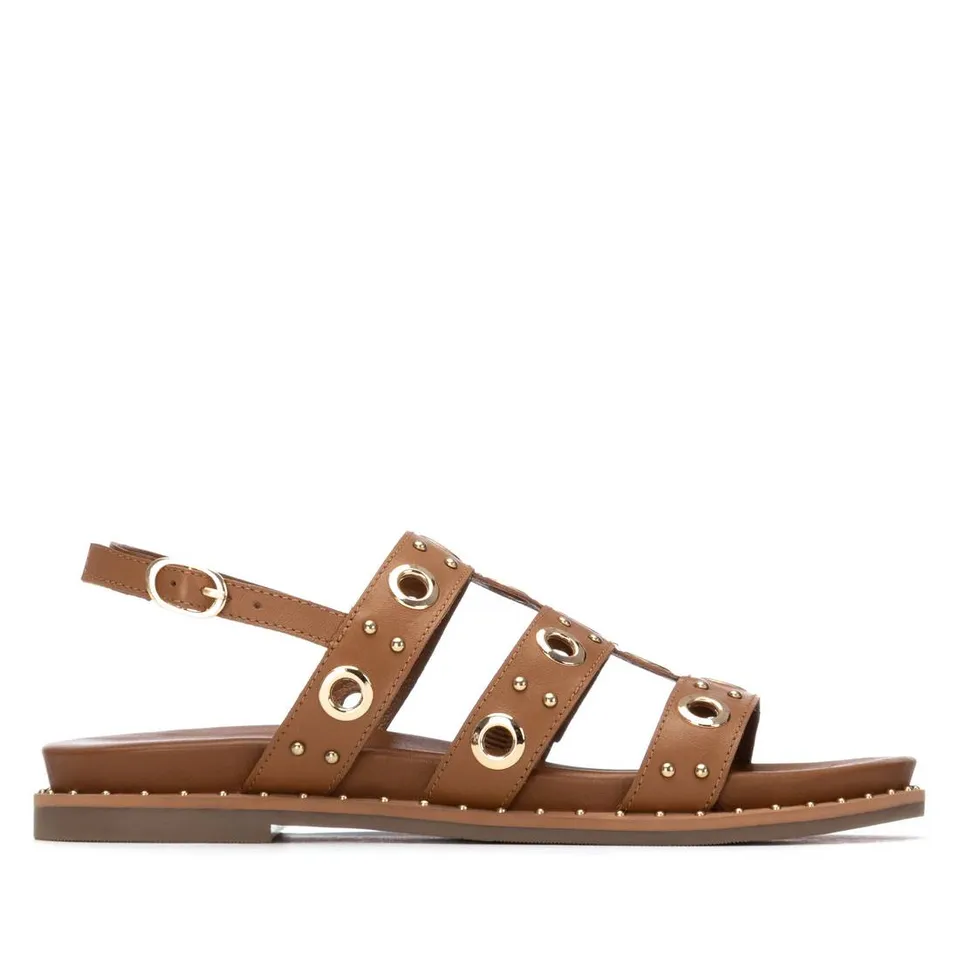 Carmela 16320801 sandales femme cuir camel boucle