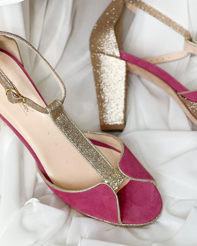 Dessine Moi Un Soulier Charlotte sandales talon rose pivoine 40