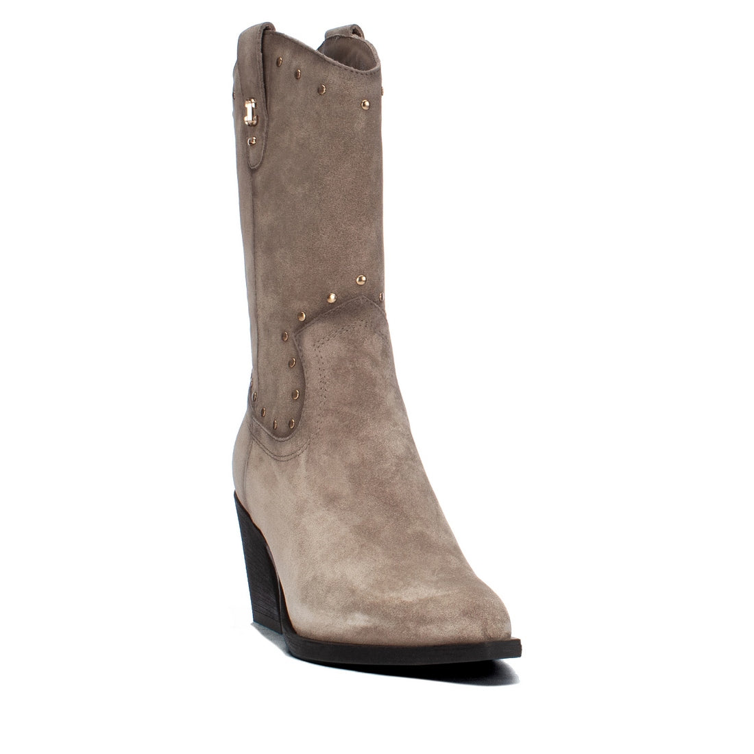 Carmela 16425502 bottes femme taupe cuir talon moyen