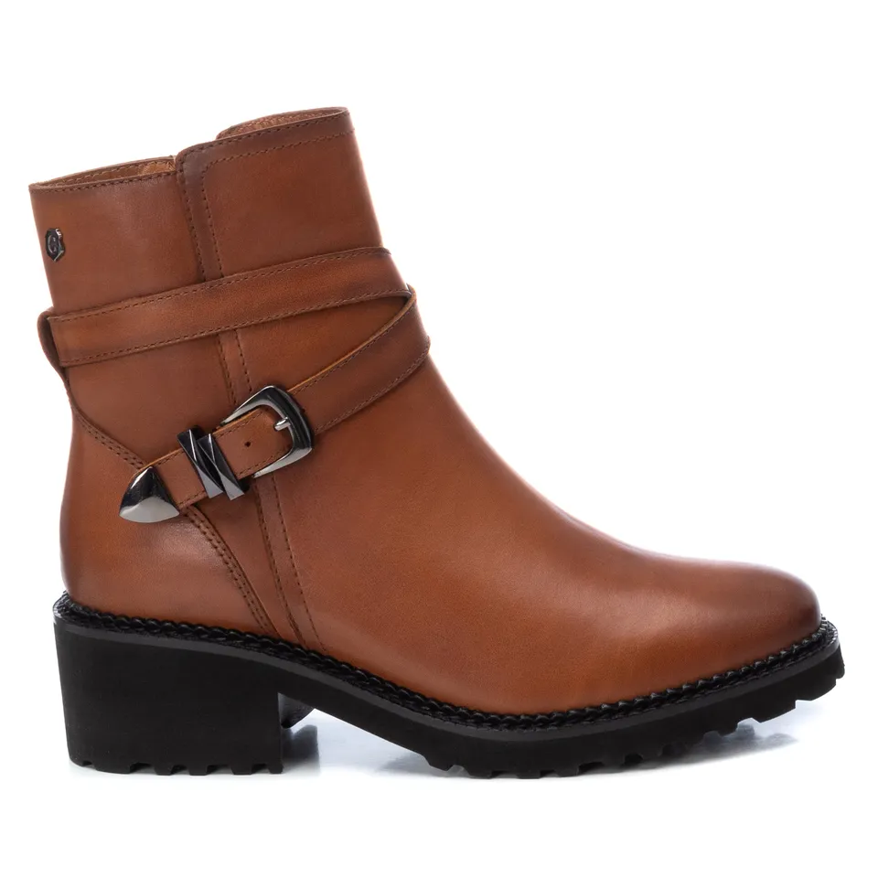 Carmela 16003703 bottines cuir marron talon bas