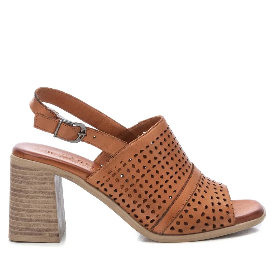 Carmela 16065101 sandale femme cuir marron talon 9 cm