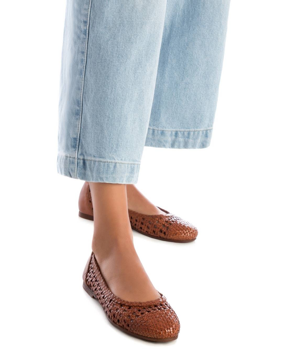 Carmela 16164001 ballerine cuir marron ajouree