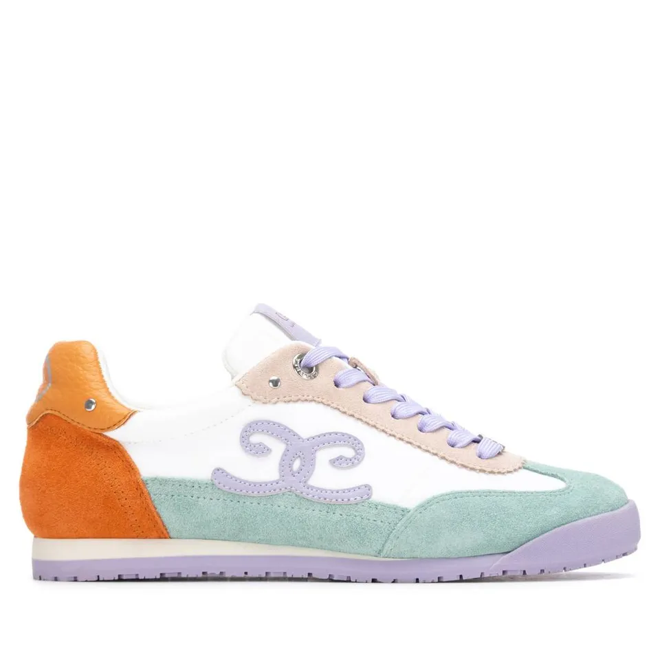 Carmela 16311908 sneaker cuir kaki lacet semelle plate