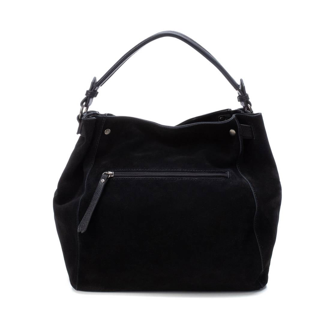 Carmela 18600201 sac cuir noir tressé bandoulière