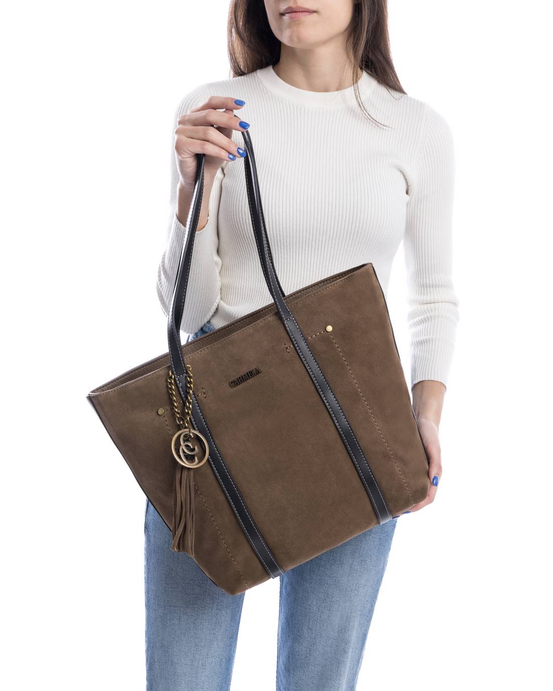 Carmela 18612602 grand sac épaule marron serraje