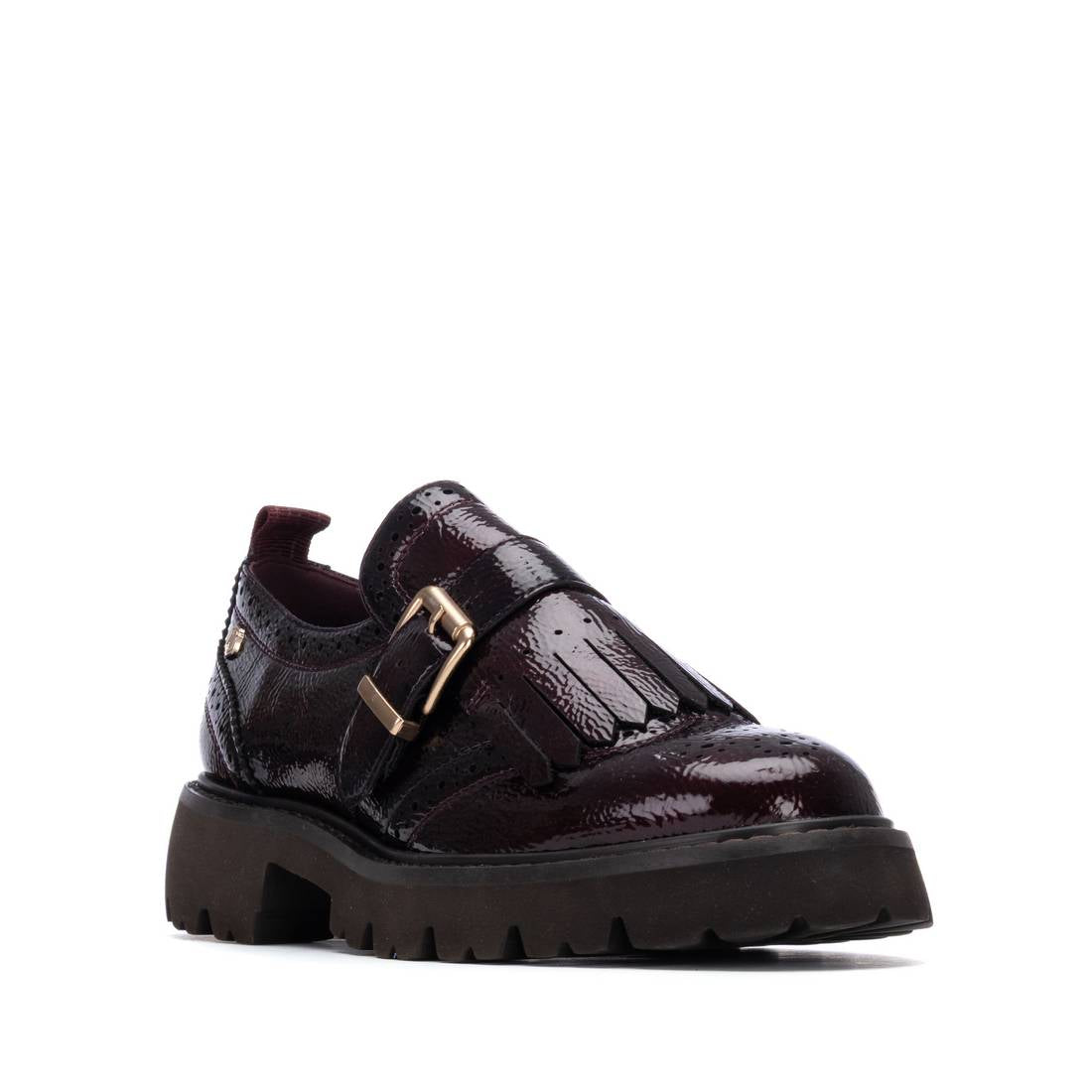 Carmela 16259401 mocassin femme bordeaux verni talon