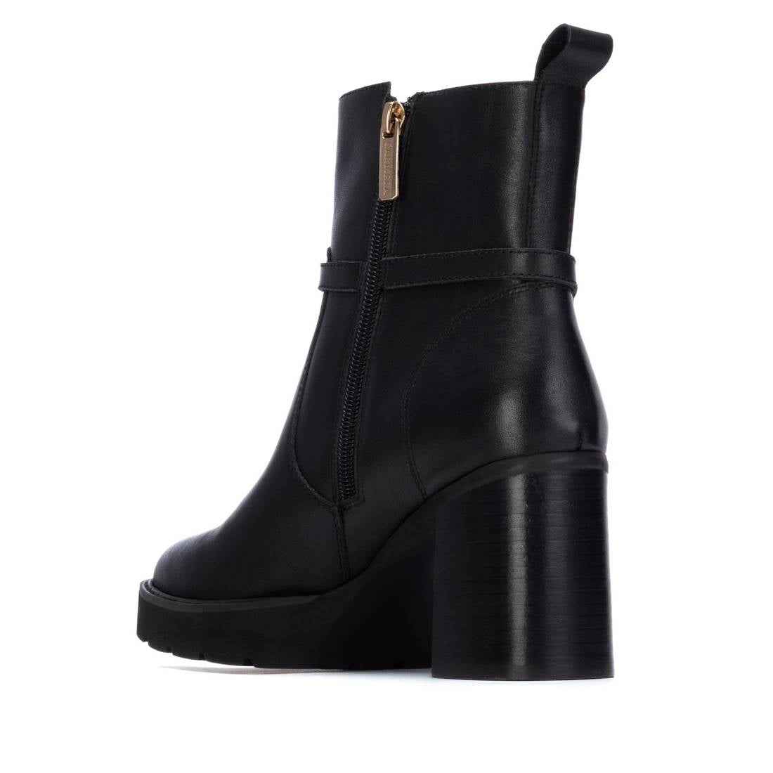Carmela 16268501 bottines femme cuir noir chaîne
