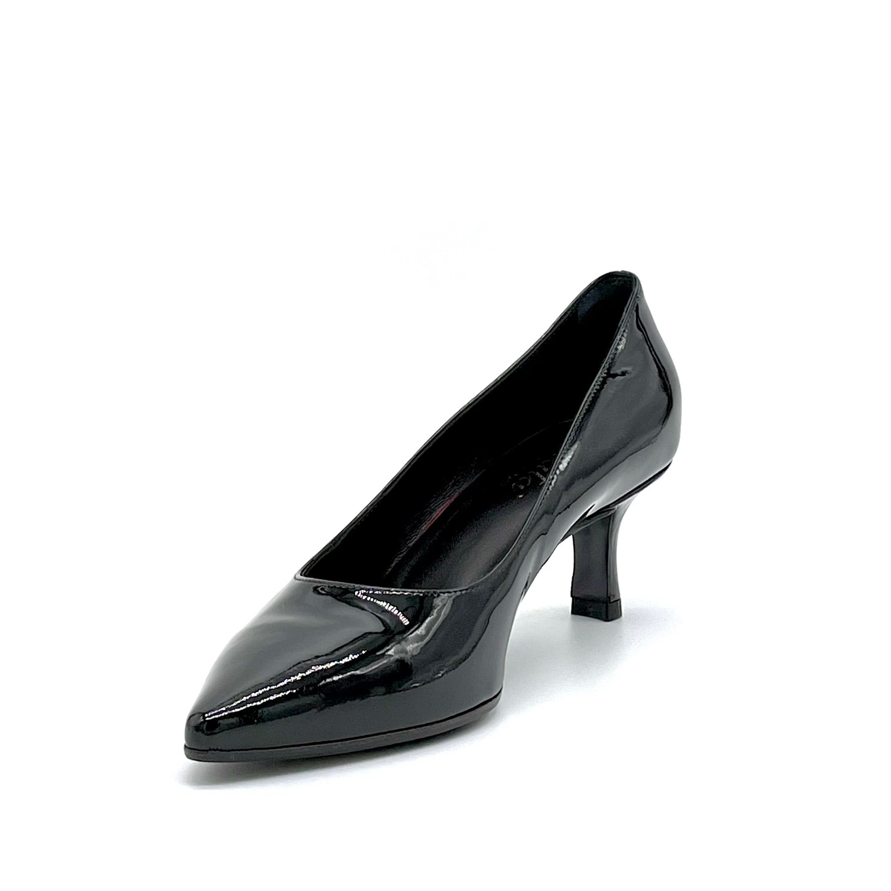 Elata 52511 escarpin vernis noir talon 5,5 cm