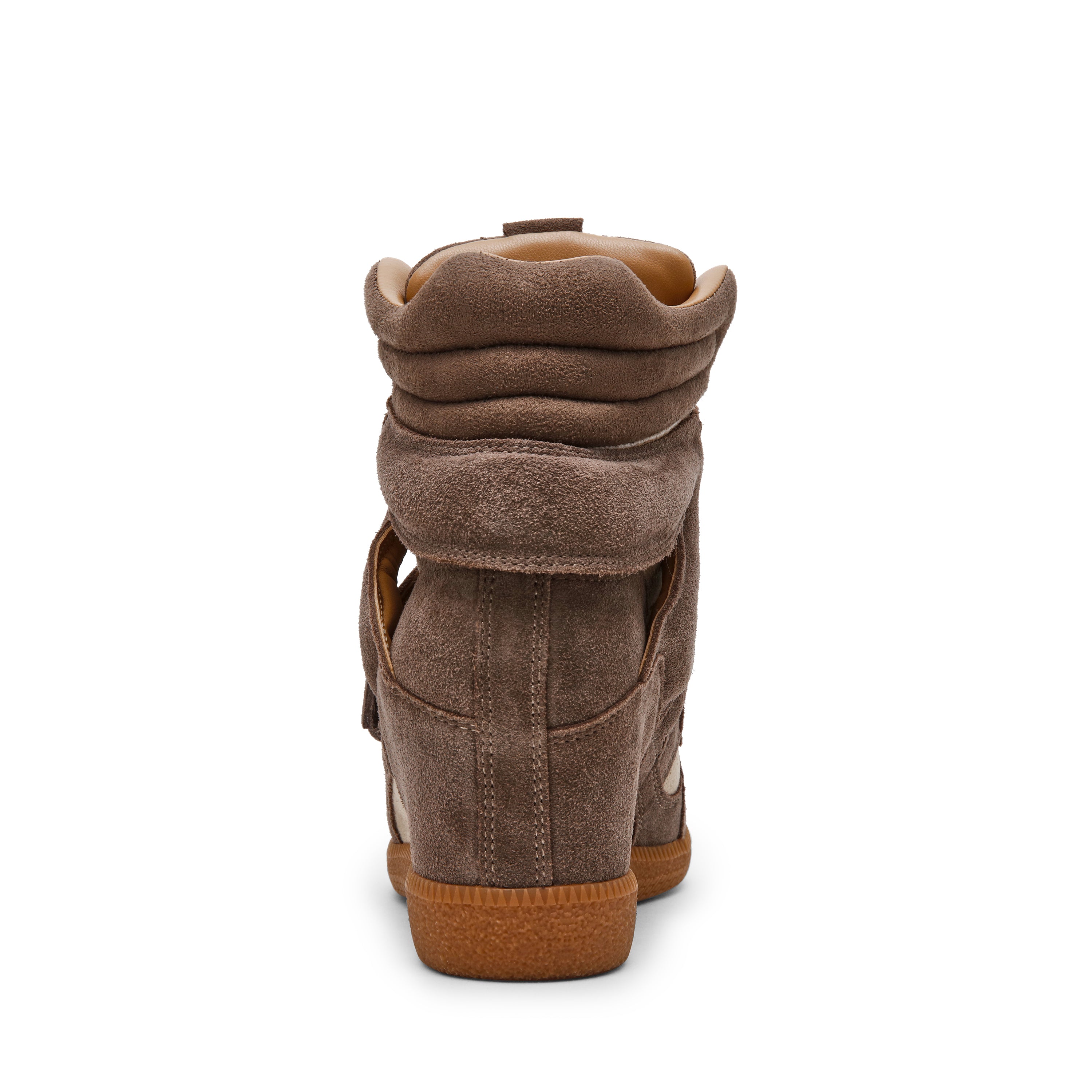 Steve Madden Mavis baskets taupe daim compensées
