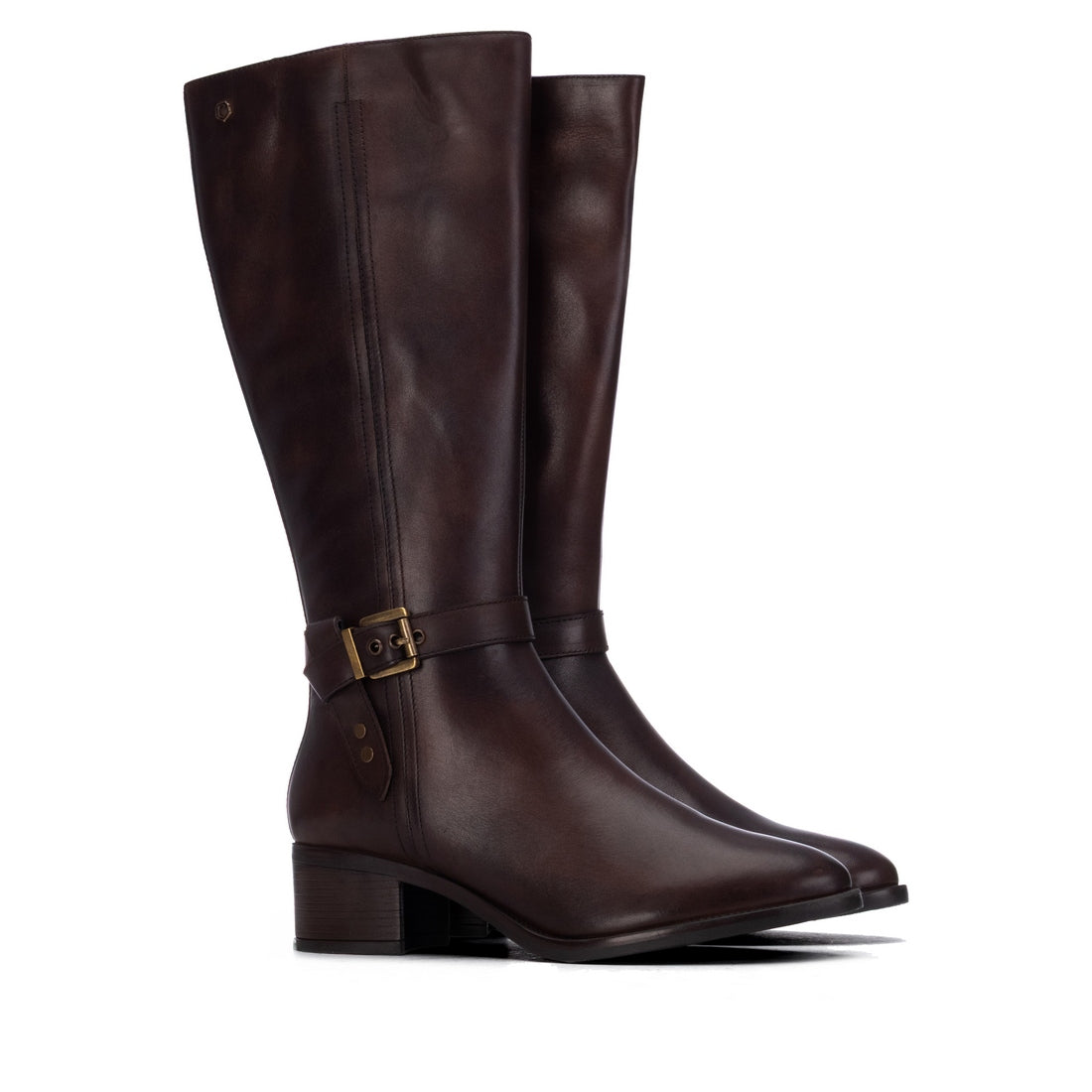 Carmela 16416402 bottes cuir marron talon bas
