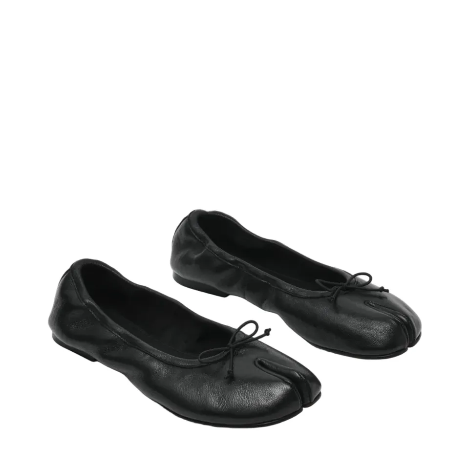 Steve Madden Carin ballerines cuir noir bout découpé