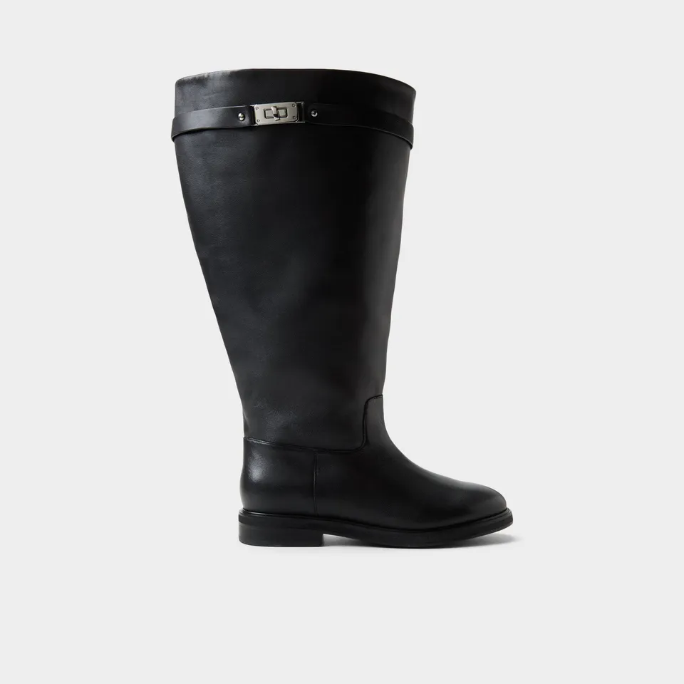 ALDO Levie-xwc bottes cavalières noires mollet extra-large