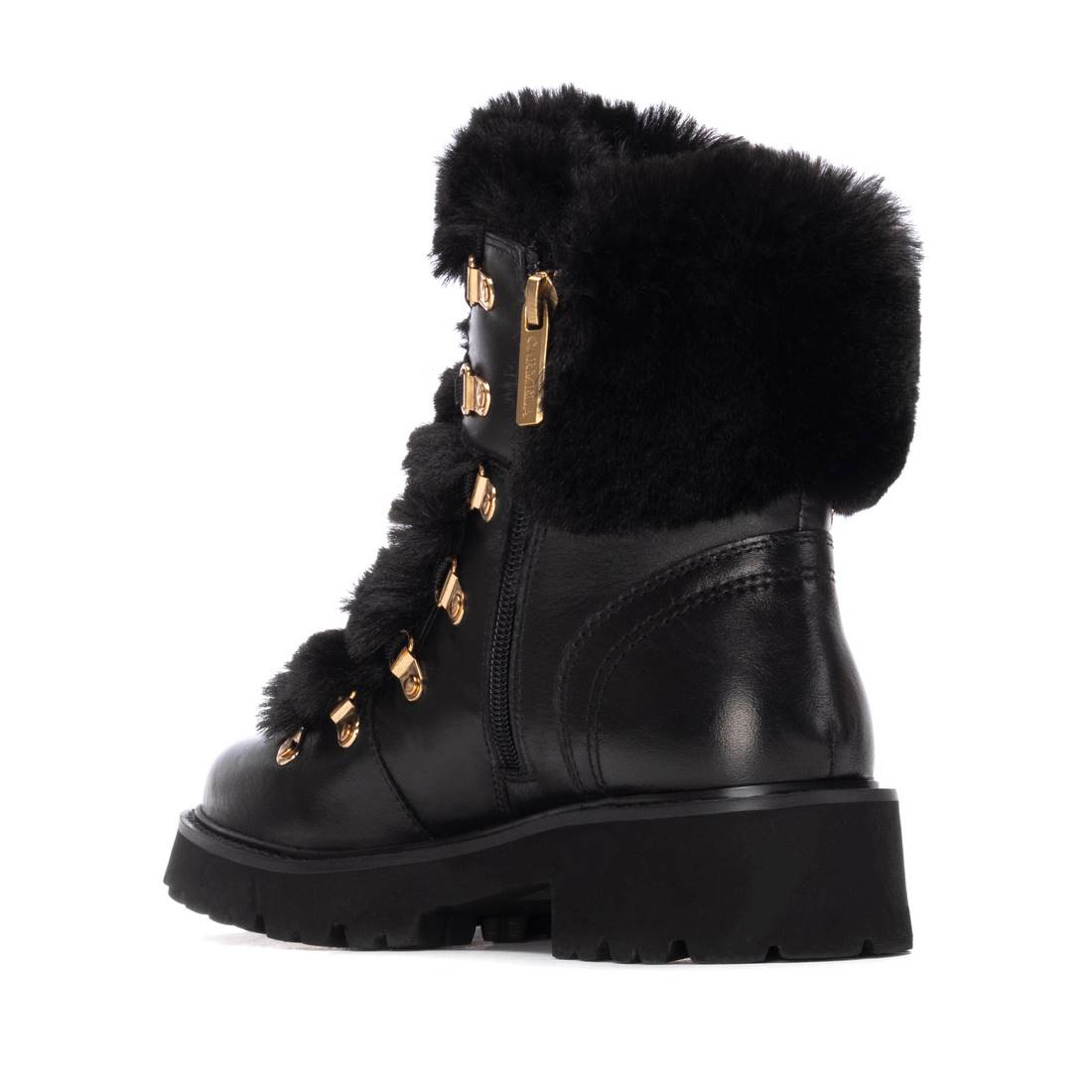 Carmela 16266801 bottines cuir noir talon bas