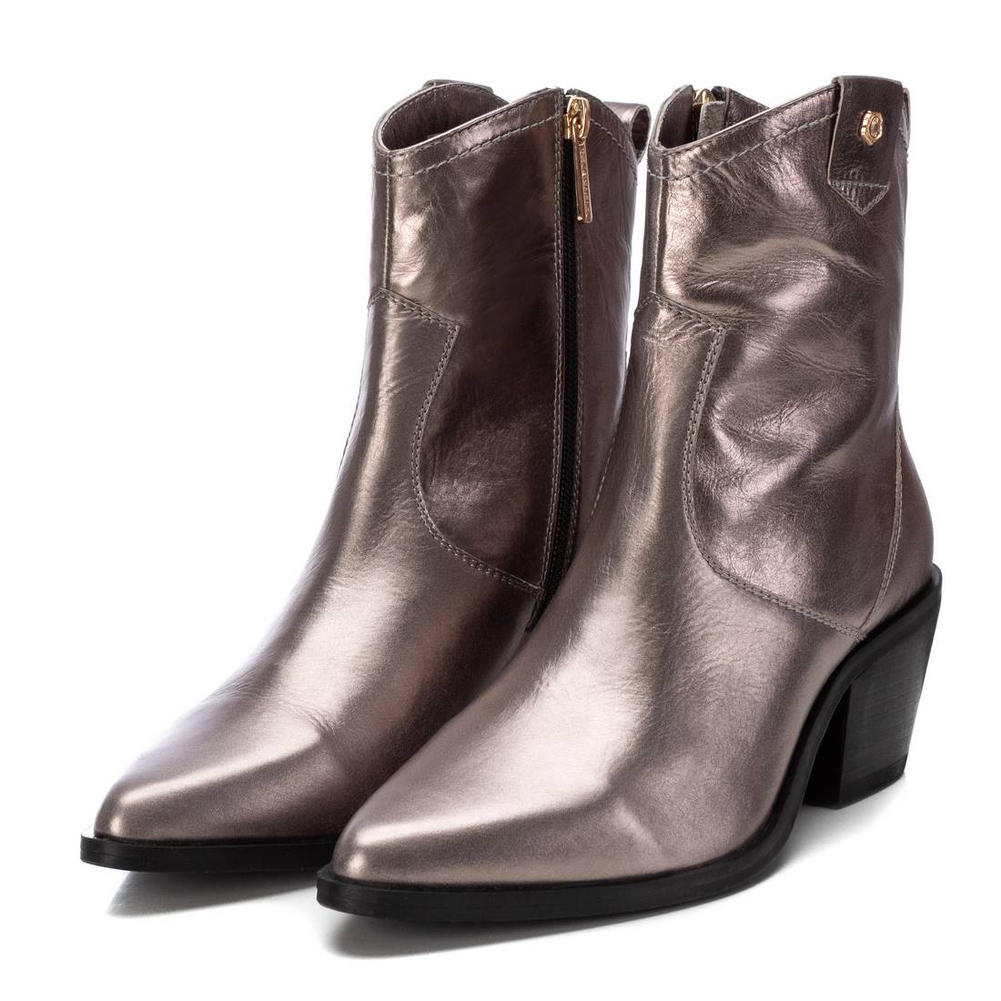 Carmela 16177602 bottines cuir gris talon 5 cm