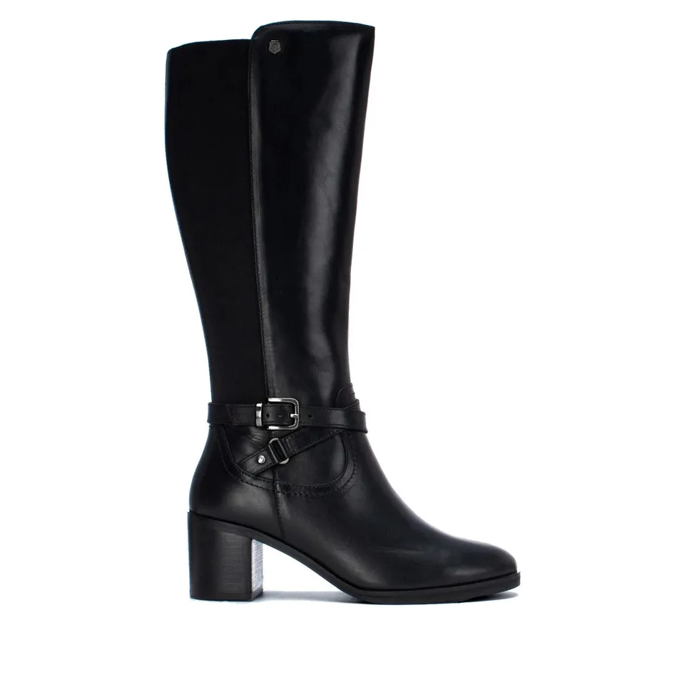 Carmela 16401901 bottes femme noires cuir talon moyen