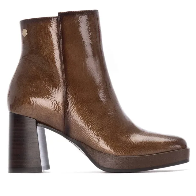Carmela 16271901 bottine vernie taupe talon haut