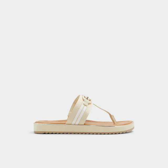 ALDO Nesien sandales plates beige matelassées