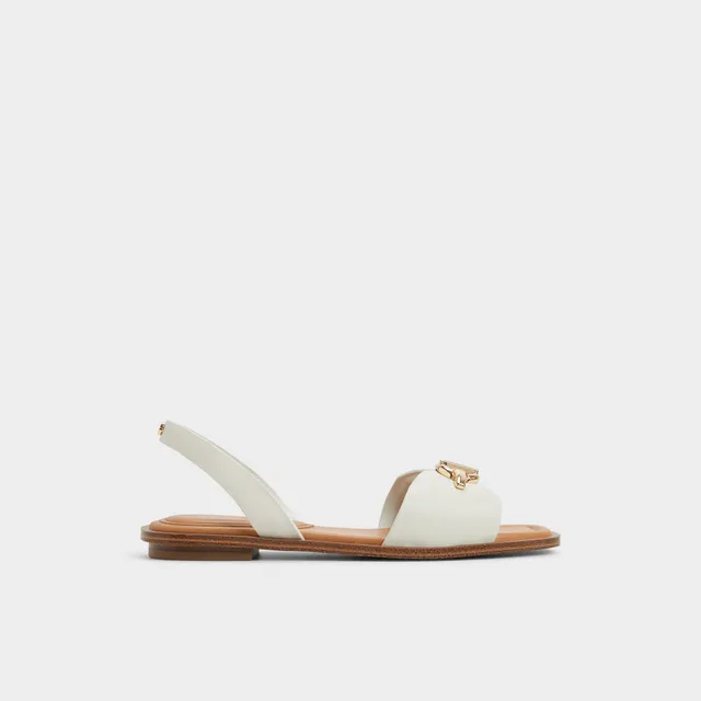 ALDO Goassi sandales plates cuir blanc