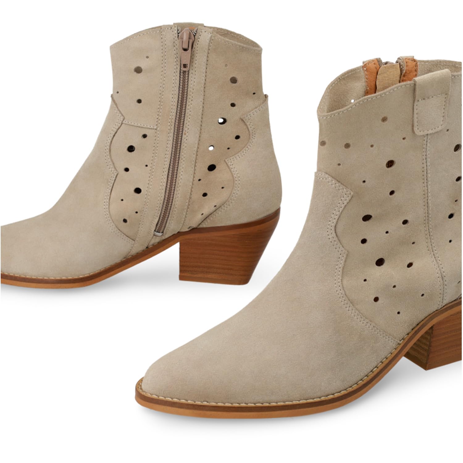 LODI PORTURI bottines cuir beige femme
