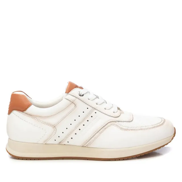 Carmela 16214701 basket homme cuir blanc lacets