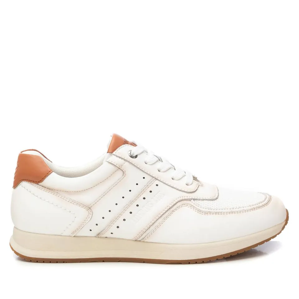 Carmela 16214701 basket homme cuir blanc lacets
