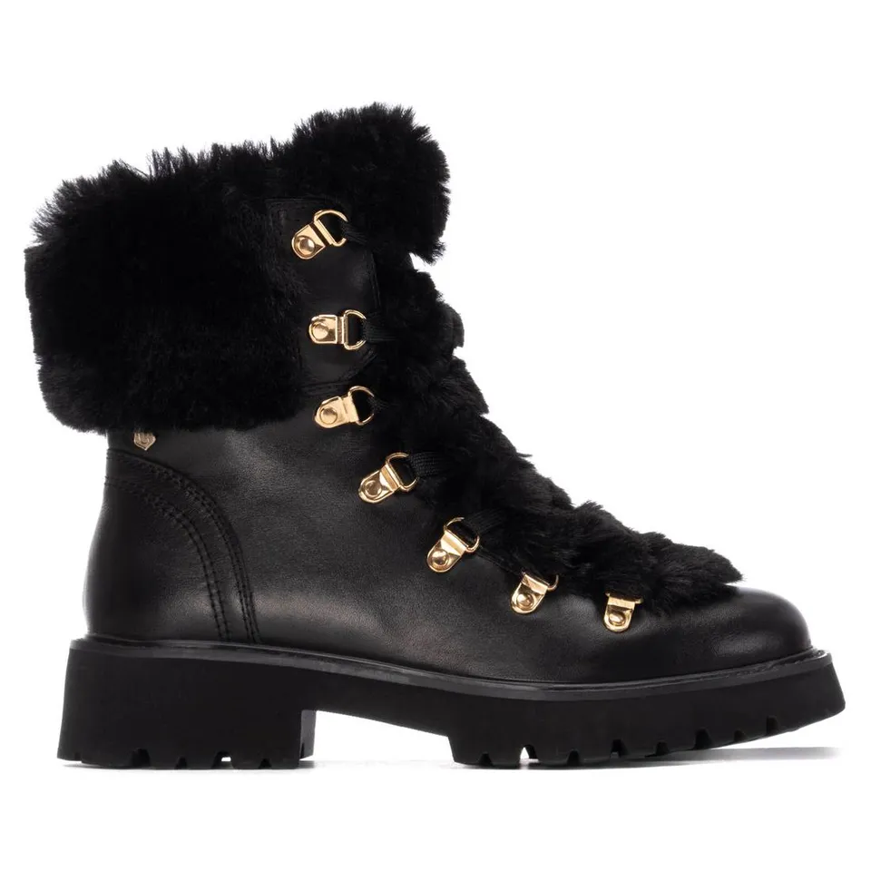 Carmela 16266801 bottines cuir noir talon bas