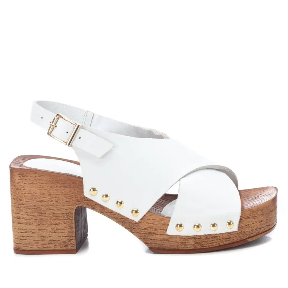 Carmela 16078106 sandale cuir blanche talon 7 cm
