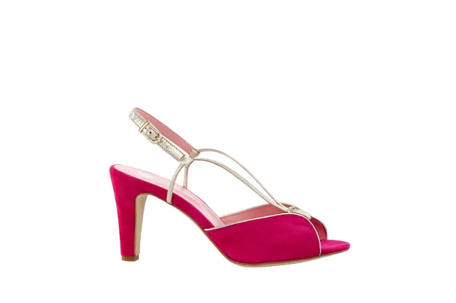Coralie Masson Lolotte sandale rose fuchsia talon 7 cm