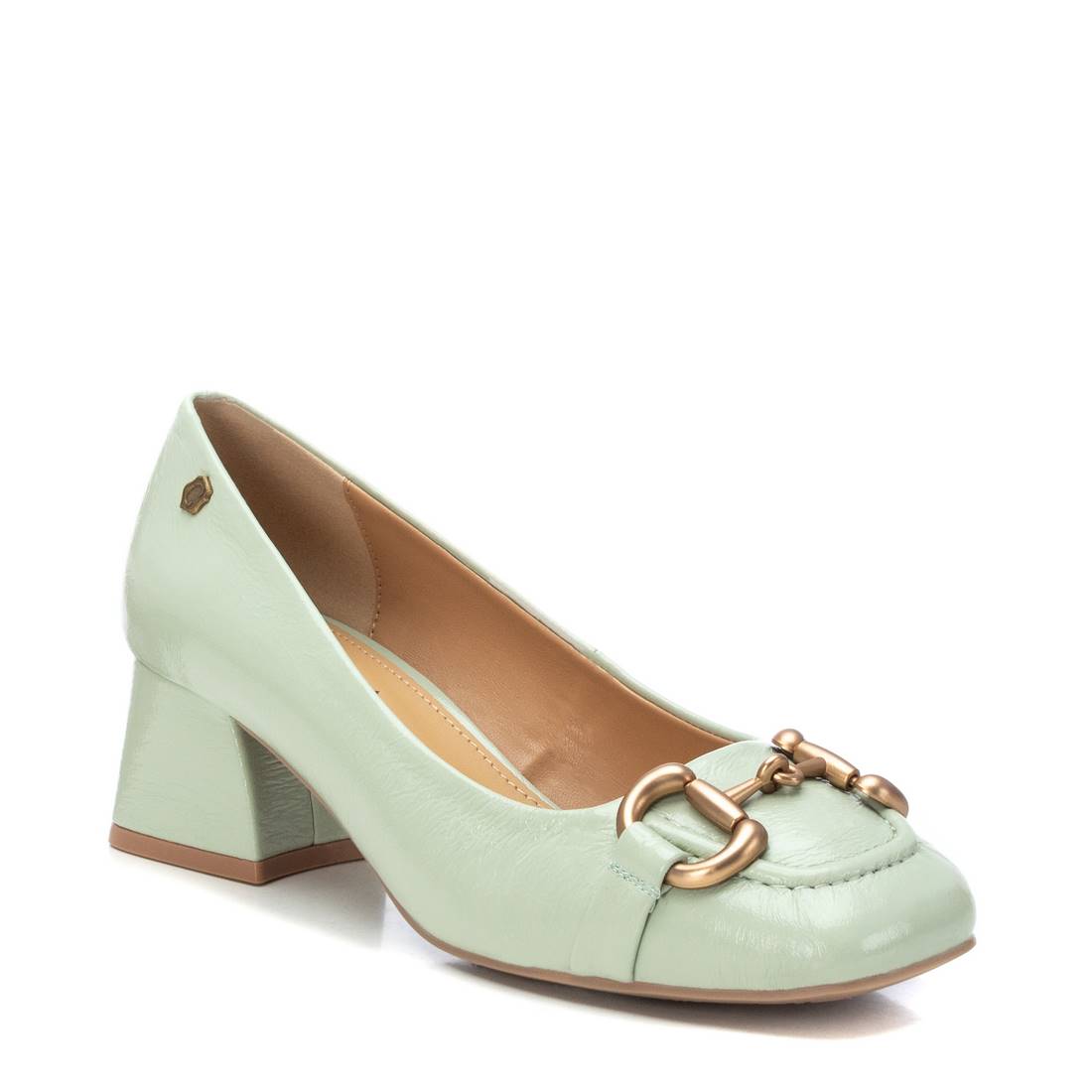 Carmela 16144402 escarpin femme vert cuir petit talon