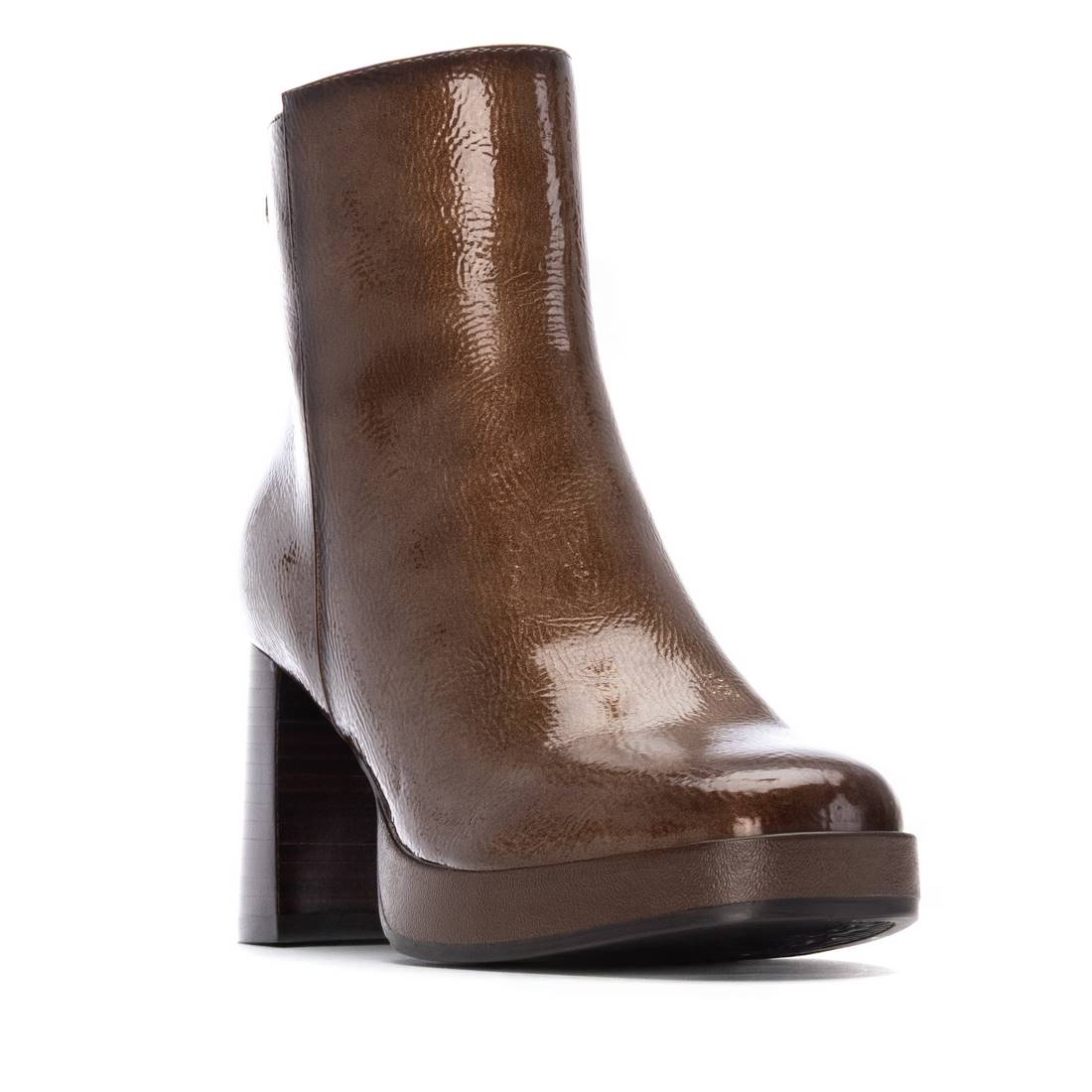 Carmela 16271901 bottine vernie taupe talon haut