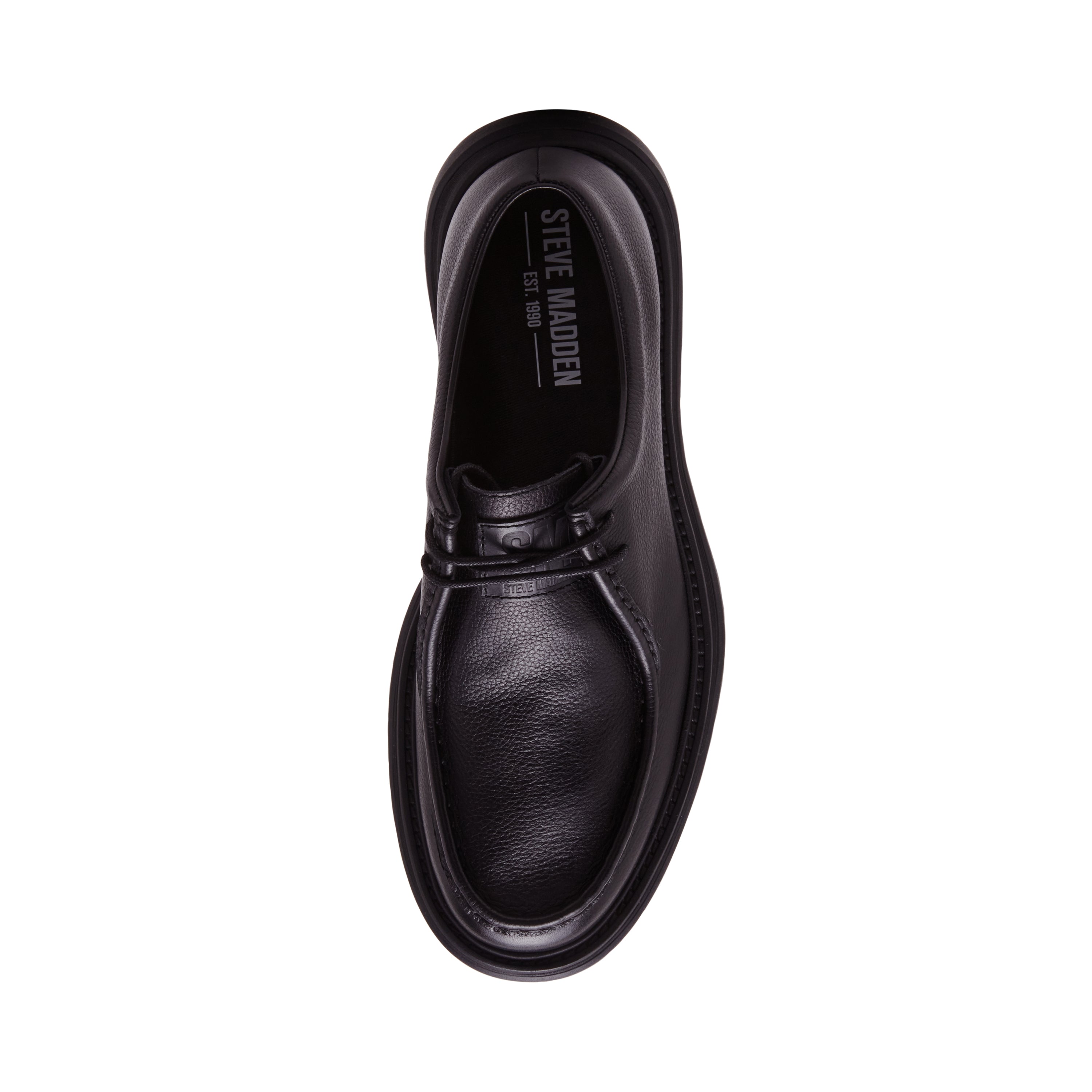 Steve Madden Reice Mocassins Homme Cuir Noir Grainé