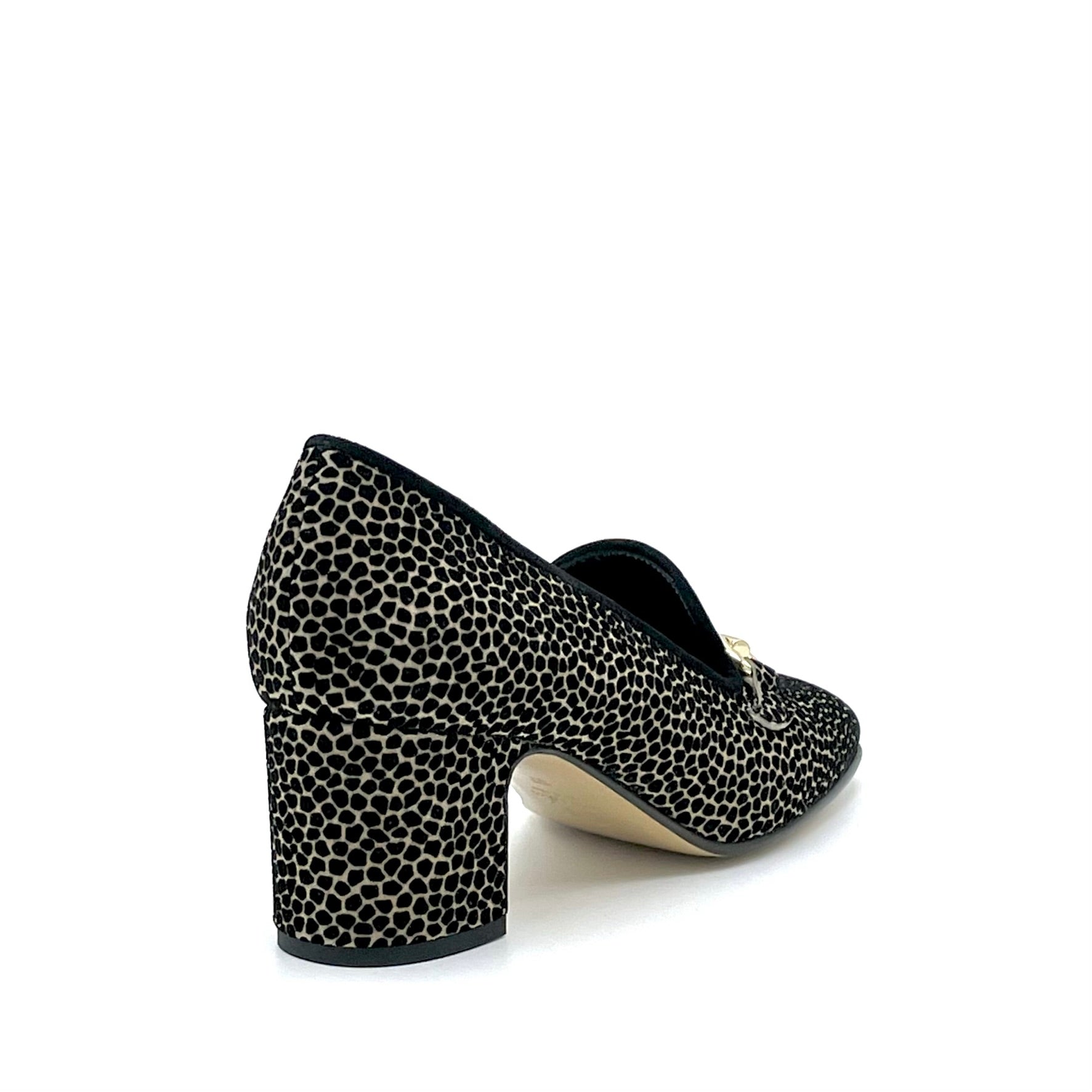 Elata 53527 mocassins beige noir mors doré 5,5 cm