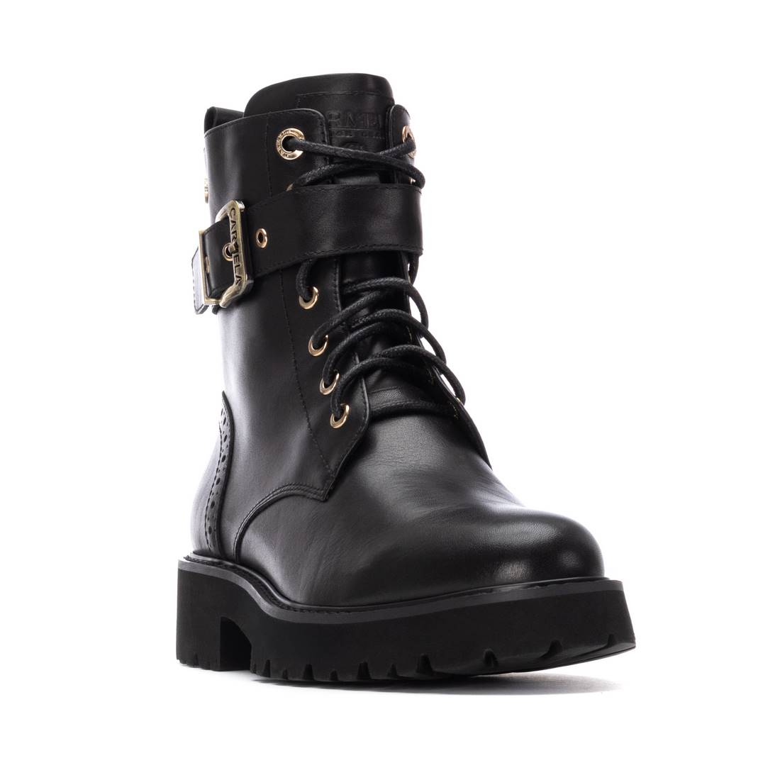 Carmela 16259801 bottines noires cuir à talon bas