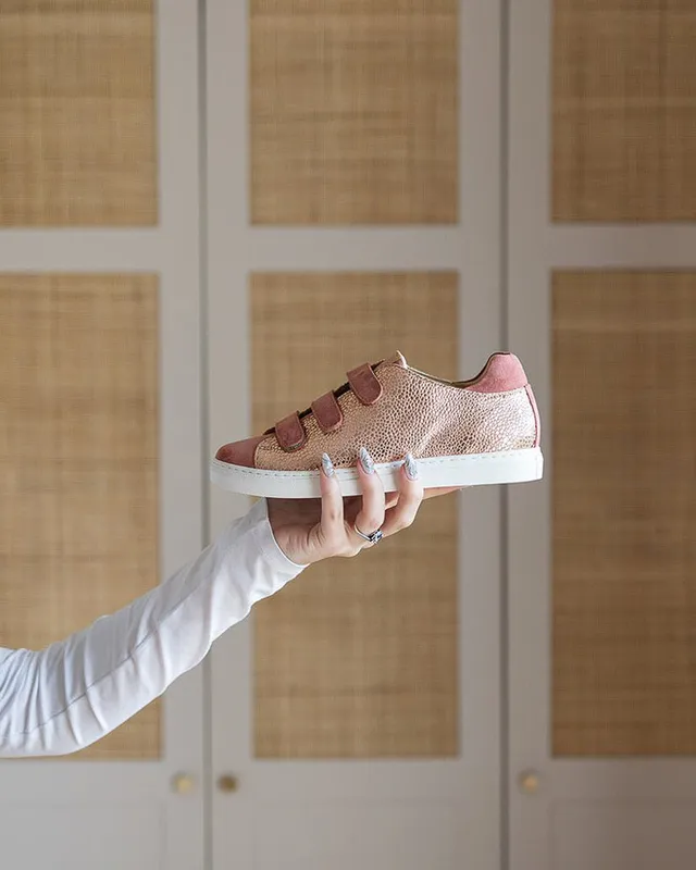 Dessine Moi Un Soulier basket scratch caviar vieux rose