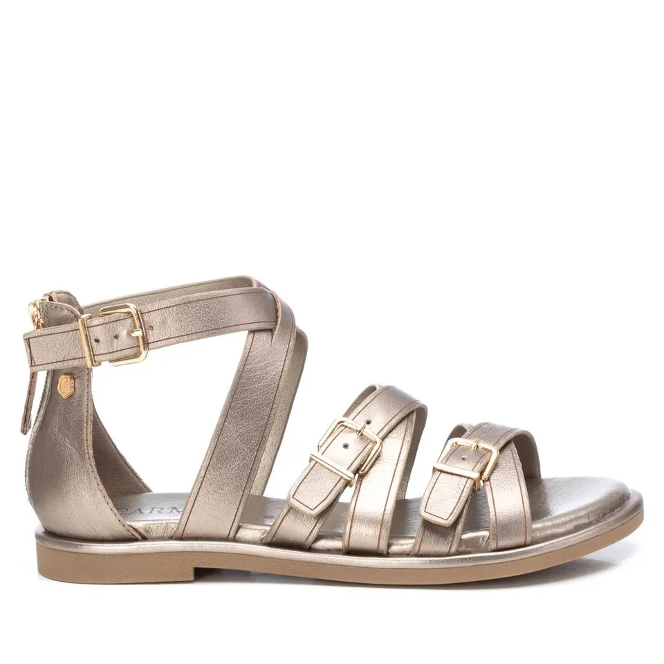 Carmela 16148705 sandale femme cuir gris talon plat