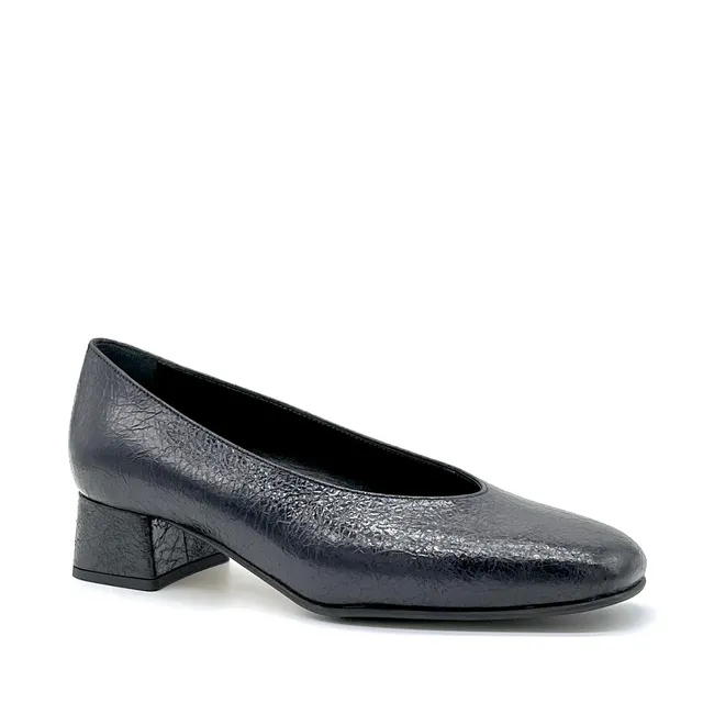 ELATA 74705 escarpins cuir froissé talon 3,5 cm