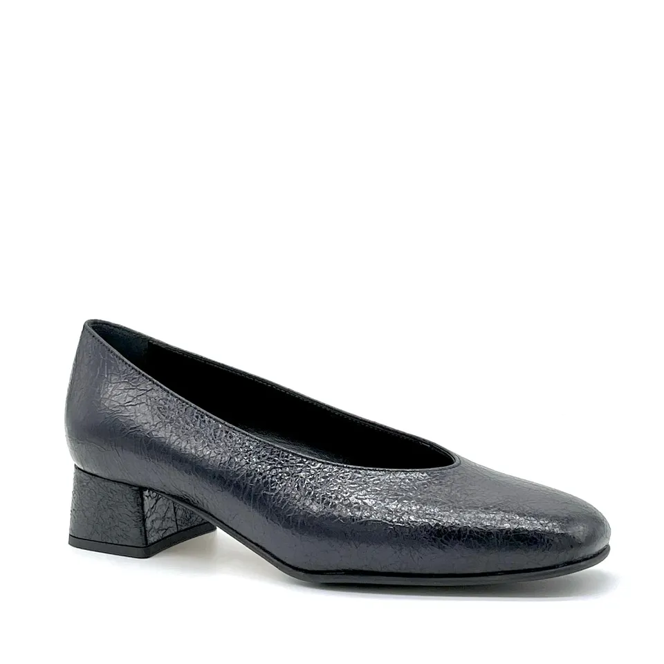 ELATA 74705 escarpins cuir froissé talon 3,5 cm