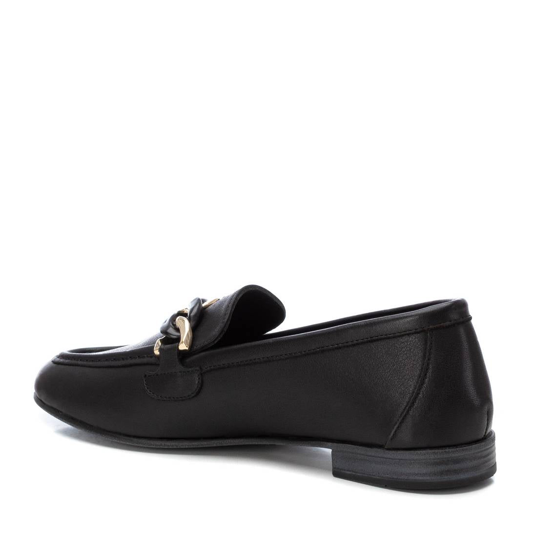 Carmela 16156101 mocassin cuir noir chaîne