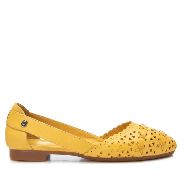 Carmela 16067206 ballerine cuir jaune ajourée