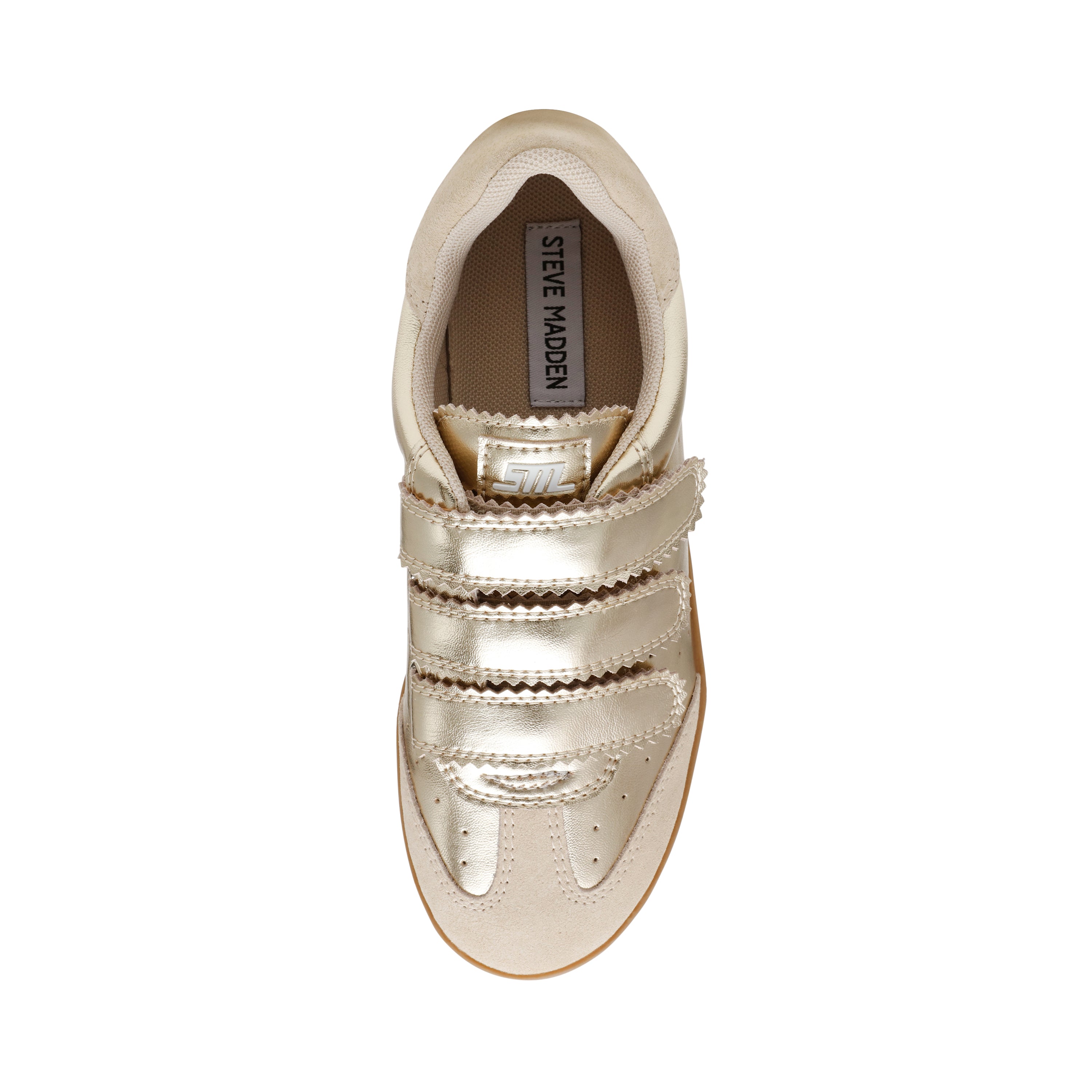 Steve Madden Daybreak baskets cuir doré scratch femme
