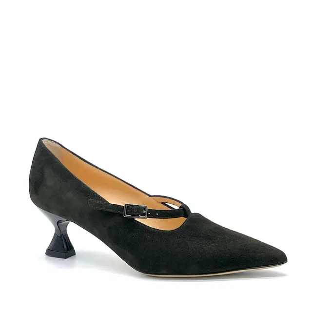 Elata 55510 escarpins T-bar vert talon 5,5 cm