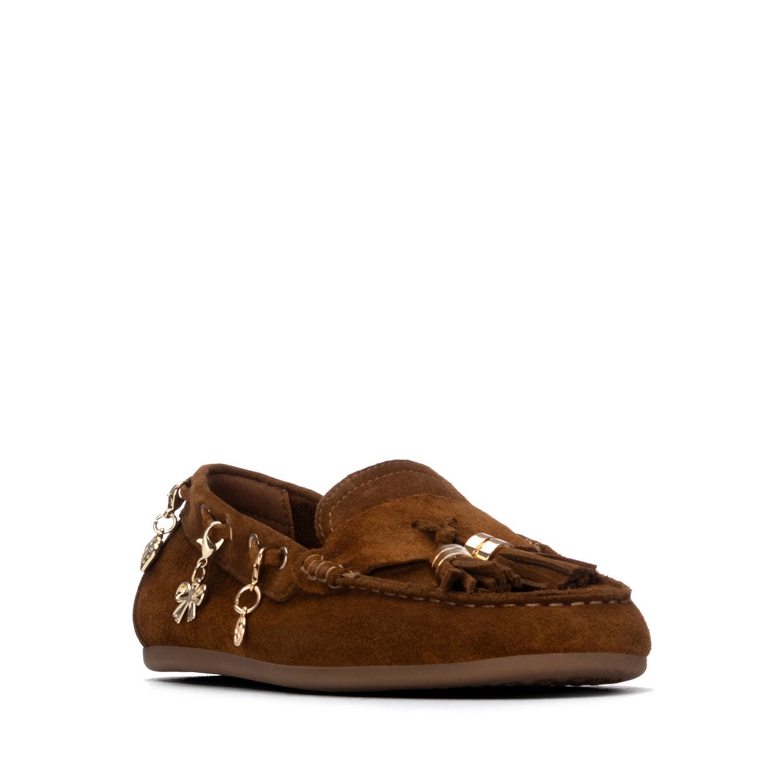 Carmela 16414704 mocassin femme camel cuir plat