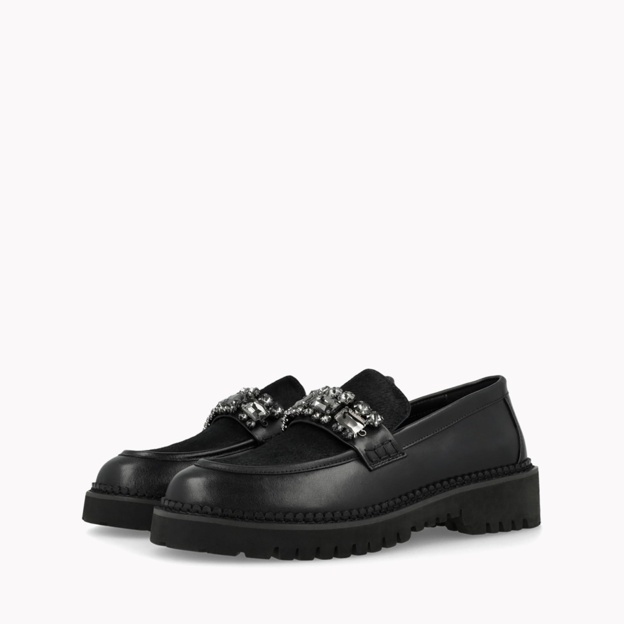 LODI A-TUL5727P mocassins noirs cuir véritable