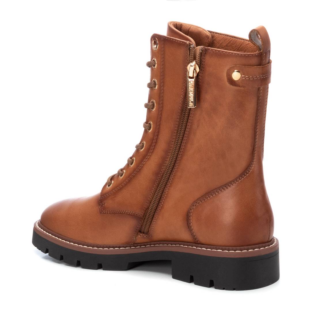 Carmela 16119503 bottine plate marron cuir lacets