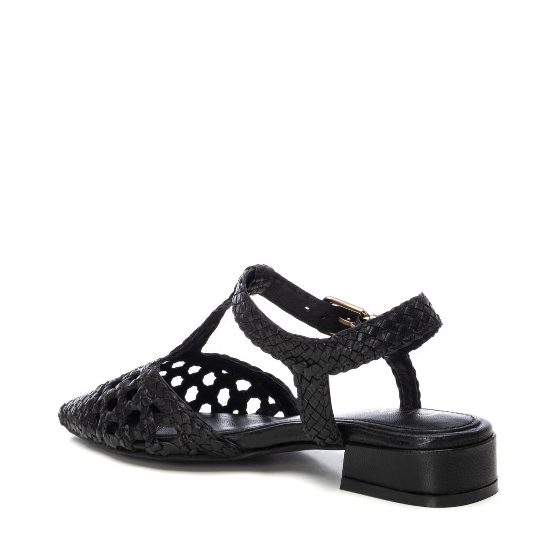 Carmela 16218406 ballerine noir cuir tressé