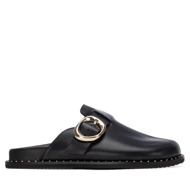 Carmela 16327801 sabots femme noir cuir clouté